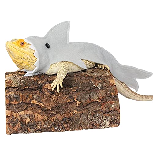 SEIS 3 Pcs Shark Bearded Dragon Costume Felt Cloth Lizard Outfit Halloween Small Animal Clothes Harness for Chameleon…