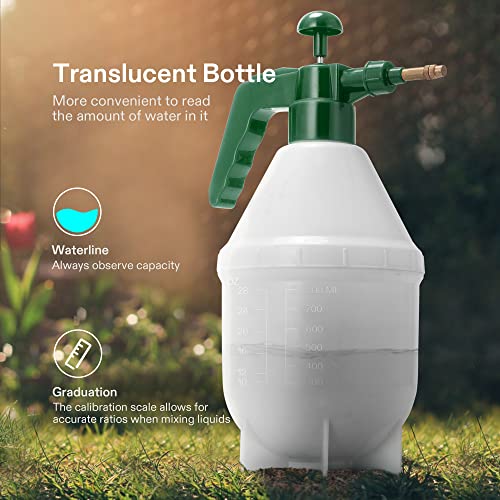 Vivosun 0.2 Gallon Handheld Garden Pump Sprayer, 27 Oz Gallon Lawn & Garden Pressure Water Spray Bottle With Adjustable Brass Nozzle, For Plants And Other Cleaning Solutions (0.8L Green) #TOP3