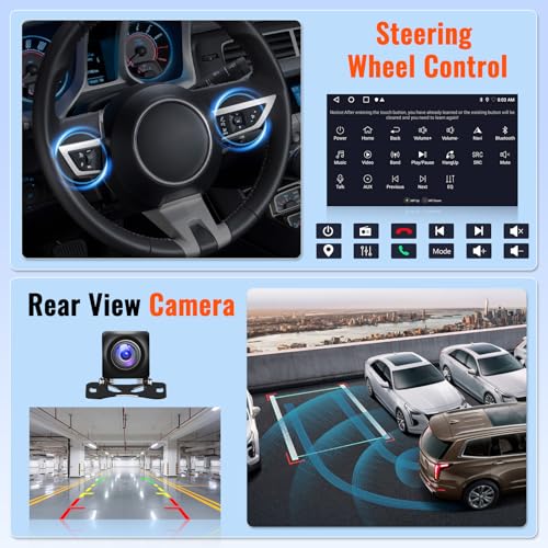 Android 15 Car Stereo for Hyundai Elantra 2007-2010 with Wireless Carplay Android Auto, 2+64GB Realdio 9 Inch Touchscreen Car Radio for Elantra with Bluetooth, EQ, GPS, WiFi, FM RDS Backup Camera MIC by Realdio - Image 7