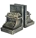 Bellaa 25747 Typewriter Bookend Retro Vintage Style Gold 7 inch