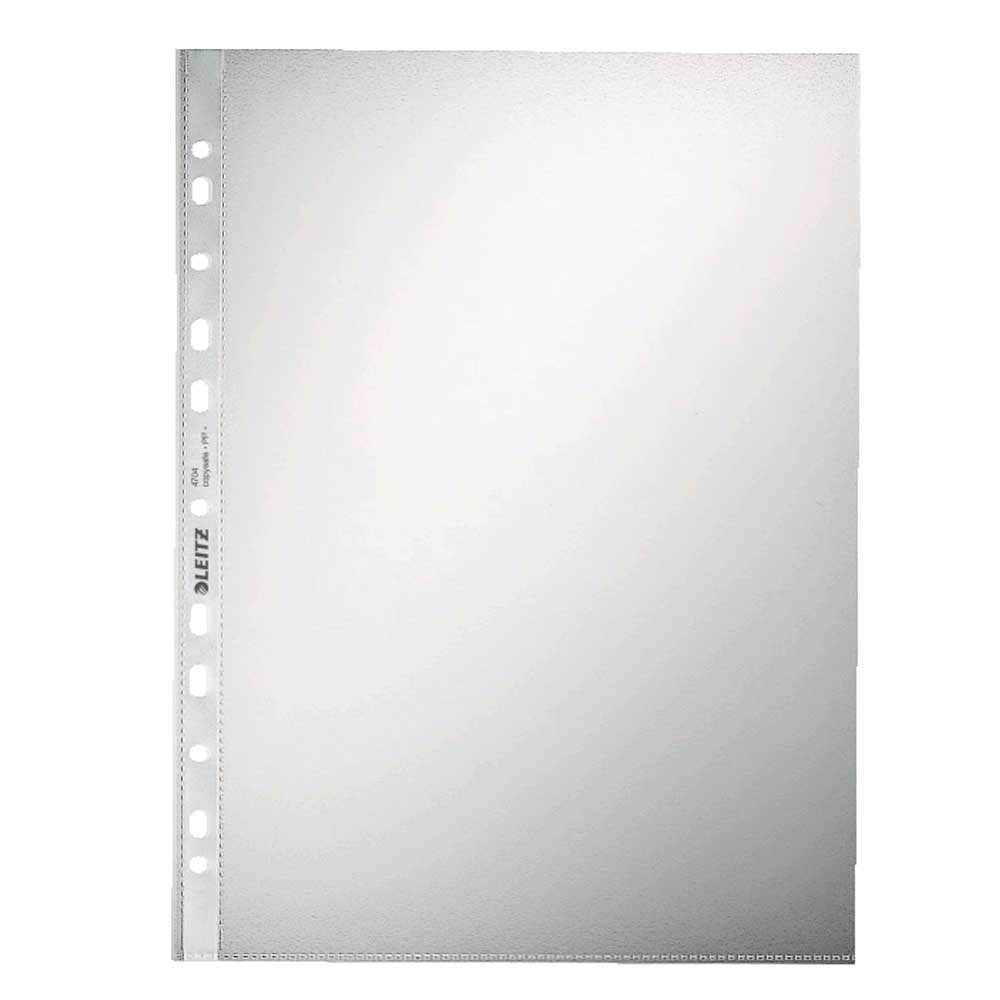 Leitz 4704-00-00 Prospekthüllen A4/100my geprägt oben offen PP (1.000 Hüllen | PP (Polypropylen), A4 100my geprägt oben offen PP)