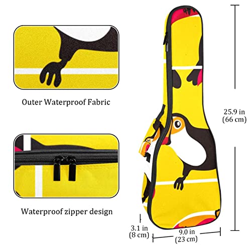 Housse pour ukulélé Toucans Oiseau Sac de transport avec sangles réglables - Les Beatles, Paul McCartney, John Lennon, RIngo Starr, George Harrison Housse pour ukulélé Toucans Oiseau Sac de transport avec sangles réglables – Image 5