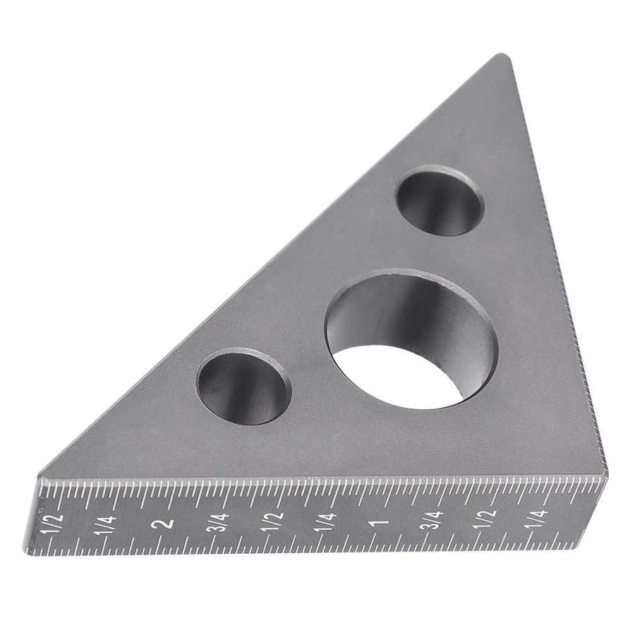 4pcs Right Angle Ruler Triangle Ruler Aluminum Alloy 45/90 Degree Frosted Right Angle Gauge Woodworking Ruler