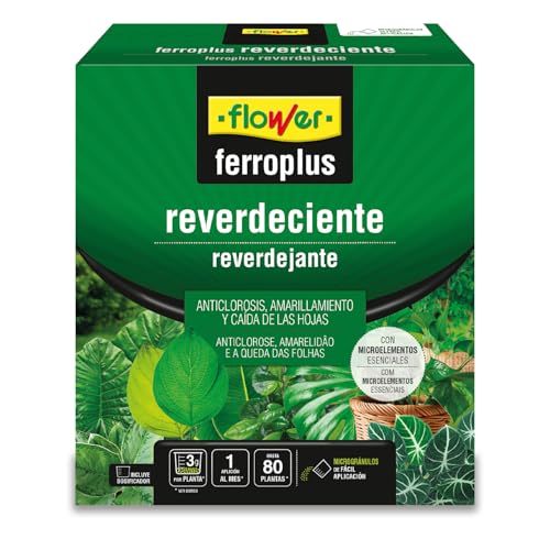 Flower - Ferro-Plus Reverdeciente 250g | Corrector de Clorosis | Aporta Magnesio y Micronutrientes | Recupera Verdor en Plantas, Macetas, Jardín y Césped