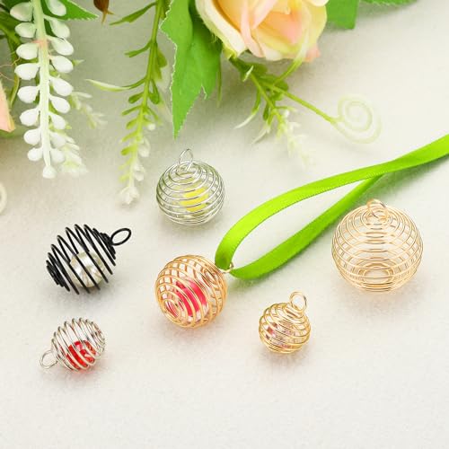 Pendentif cage à perles acier inoxydable extensible et robuste DIY - 6