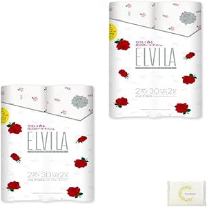 【セット品】 トイレットペーパー ピュアパルプ100％ 12ロール 2点セット 香り付き 日常使い用 まとめ買い・家庭用