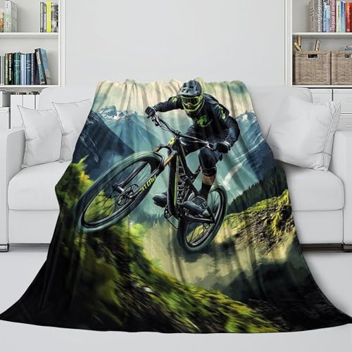 Couverture de lit 3D biking action finitions soignées en microfibre douce - 6
