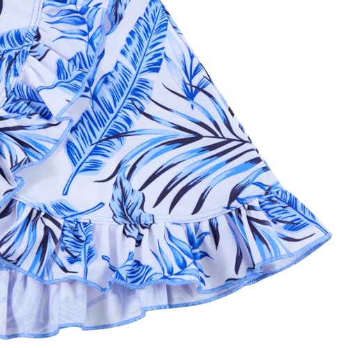Image of ALISISTER Girls Swimsuit 3 Piece Bathing Suits Summer Bikini Tankini Sets with Cover Up Skirt for 4-12 Years