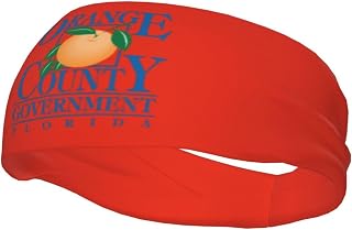 Orange County, Fl Logo Headbands for Women Men Sports Headband Outdoor Interior Breathable Sports Wicking Hair Ties Leisure Hair Bands