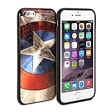 iPhone 6 Case, GMYLE Snap Cover Coated for iPhone 6 (4.7 inch Display) - Captain US Image Slim Fit Snap On Protective Hard Shell Back Case