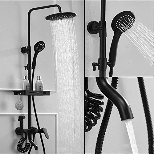 Douchette haute pression kit de douche robinet cuivre et valve multifonction salle de bain