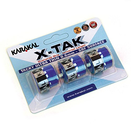 KARAKAL X-TAK Overwrap Grip – Tenis de squash, bádminton, tenis de mesa, color azul