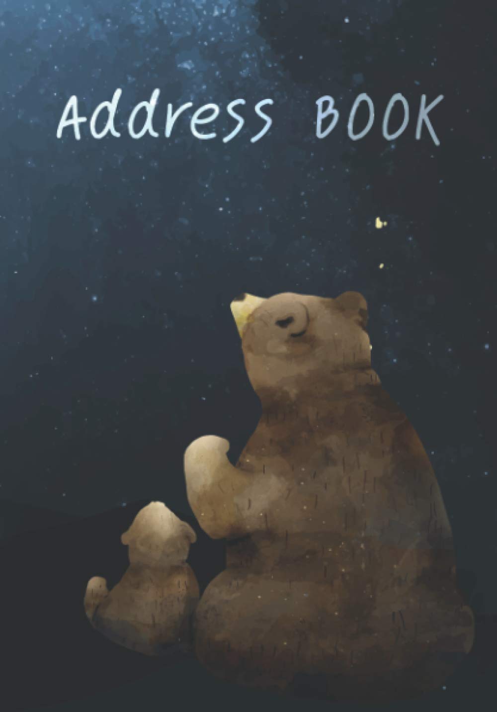 Address Book: Over 400 contact entries : Address Books With Alphabet Index A5 : Phone Book And Address Book A5 : A5 Telephone Address Book With Alphabetical Index Bear Cover Design (15)