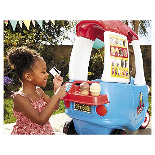 Little Tikes Cozy Ice Cream Truck, Coupe Ride On Car, Kid and Parent Powered, Truck Music, Including Accessories- Gift for Kids, Toy Girls Boys Ages 1.5 to 5 Years Old - image 2