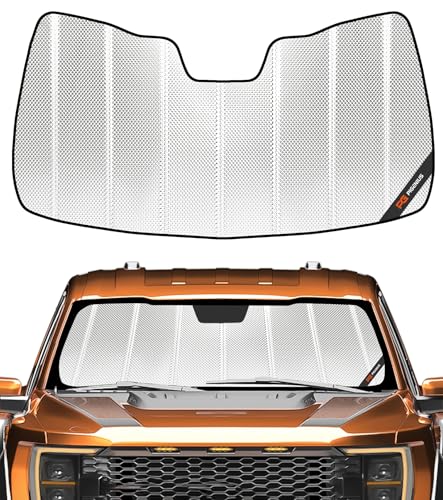 Pigenius Windshield Sun Shade for Ford F150 2021-2025. Reflective Aluminum Film Front Window...