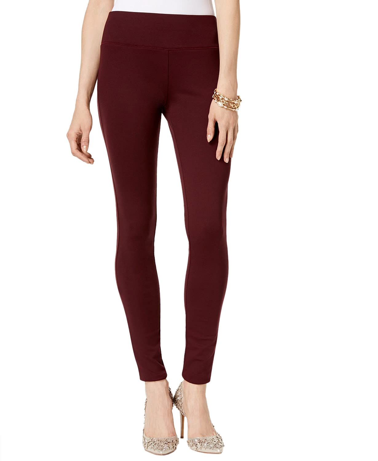 INC Womens Ponte Skinny Casual Pants Purple 10