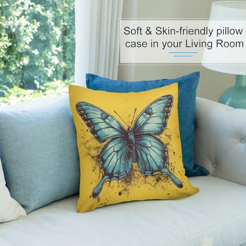 Housses de coussin papillon double face pour rénover un canapé fatigué