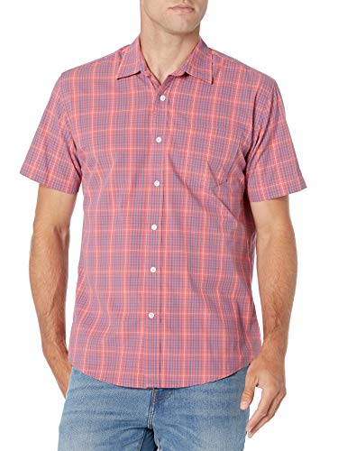 Image of Amazon Essentials Men's Regular-Fit Short-Sleeve Poplin Shirt, Collared, Washed