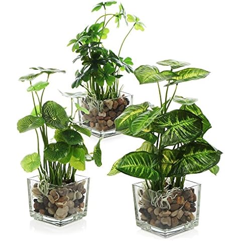 MyGift Set of 3 Artificial Plants Cover