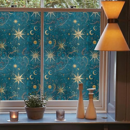 Vinilo decorativo adhesivo 40x300 cm tonos azul y dorado miniatura 3