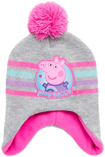 Hasbro Peppa Pig Winter Hat and 2 Pairs of Mittens (2-4), Size Age 2-4, Silver/Pink3