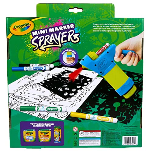 Crayola mini marker sprayer kit aérographe manuel à effet dégradé - 6