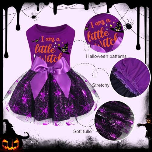 Xpudac Halloween Dog Dress Witch Tulle Dress Holiday Dog Clothes For Small Dogs Girl thumb #2