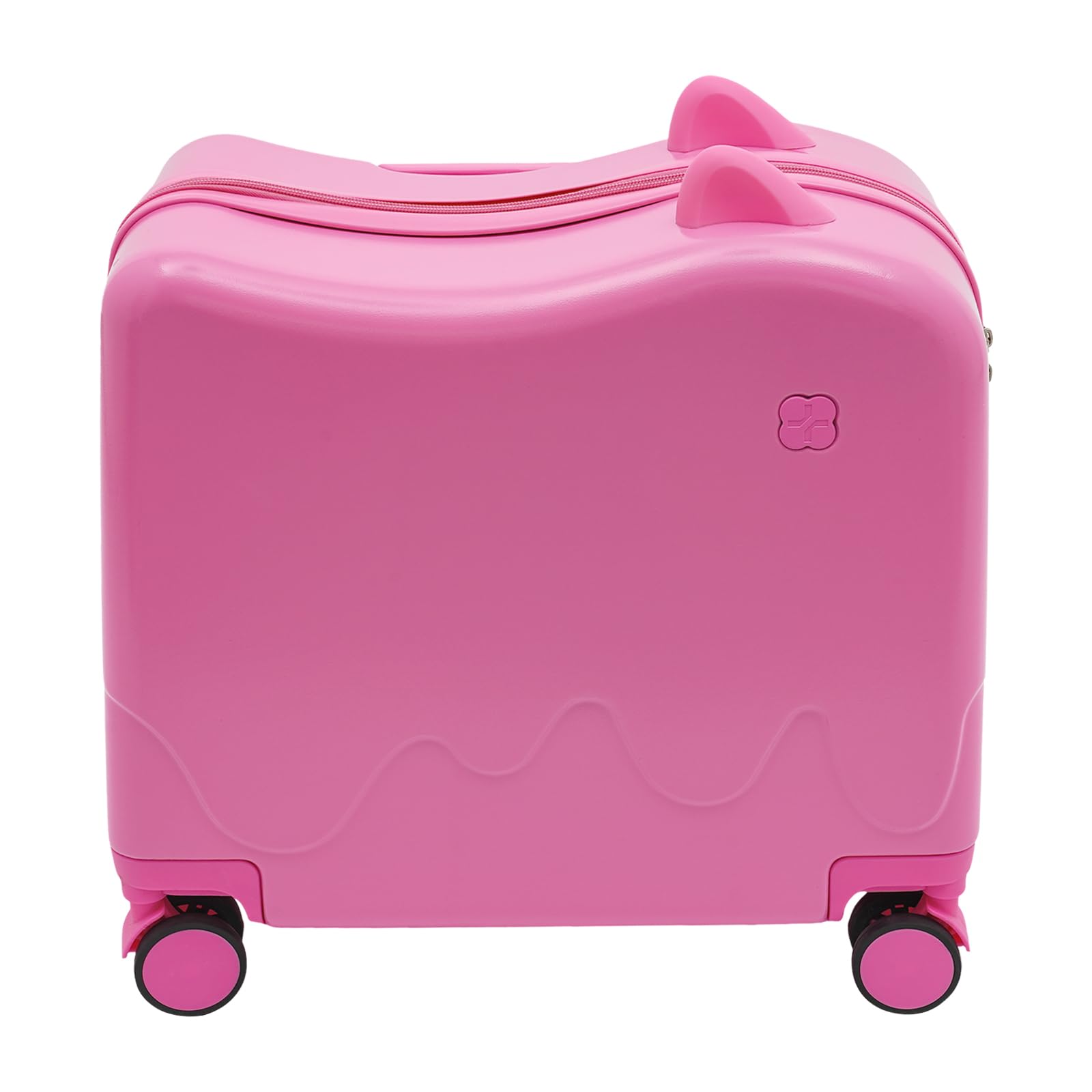 Unndysrt 18-Inch Kids Ride-On Suitcase with 4 Spinner Wheels - Lightweight Trolley Luggage with Lock, Adjustable Pull Rod - Perfect Carry-On for Ages
