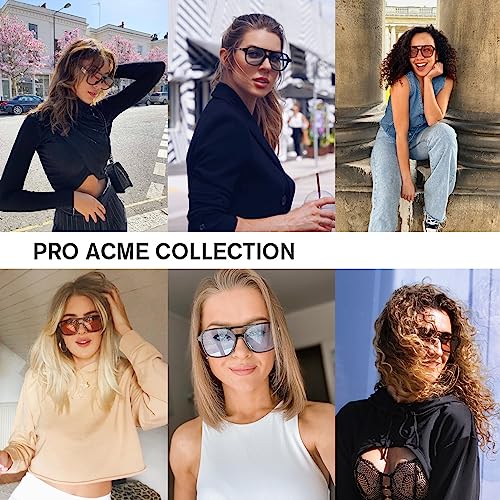Pro Acme Retro Square Polarized Aviator Sunglasses for Womens Mens 70s Vintage Double Bridge Sun Glasses UV400 Protection2