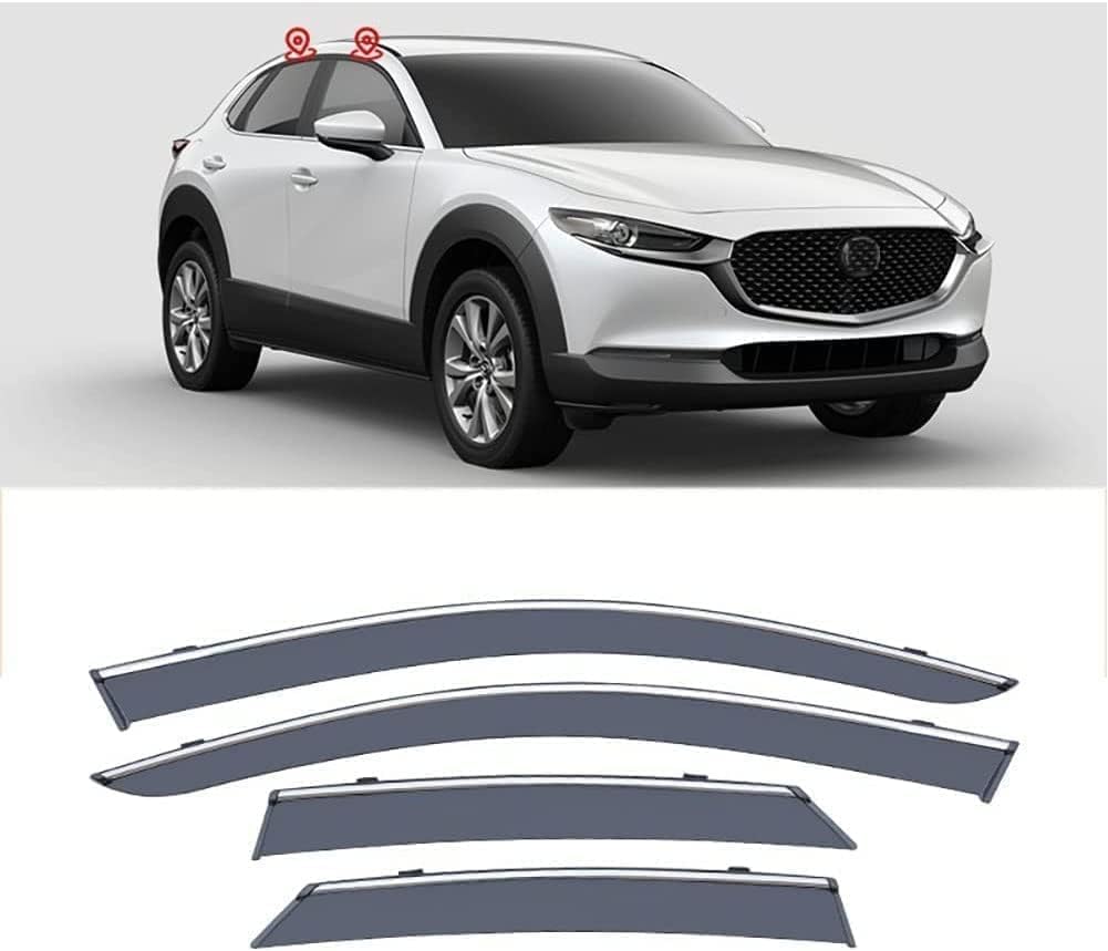 Panxuc Normal Car Wind Deflectors For Mazda Cx-30 Dm 2020+, Side Window Wind Rain Deflector Window Visor Sun Rain Guard Smoke Guards