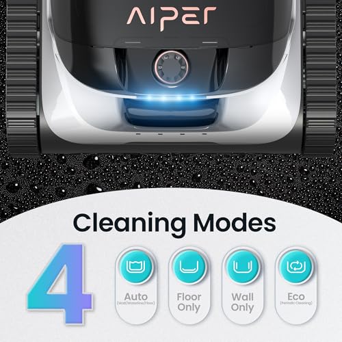 Image of AIPER Scuba S1 Cordless Robotic Pool Cleaner, Pool Vacuum for Inground Pools, Wall and Waterline Cleaning, Smart Navigation for Pools up to 1,600 Sq.ft (Renewed)