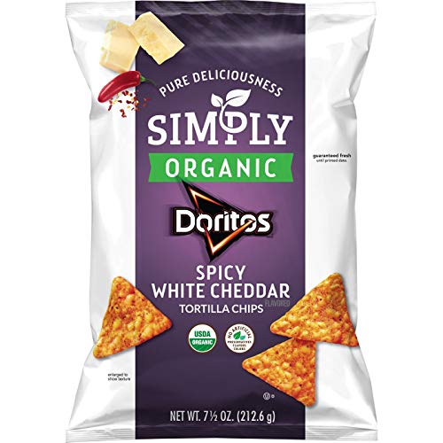 Doritos Simply Doritos Organic, Spicy White Cheddar, 7.5 Ounce