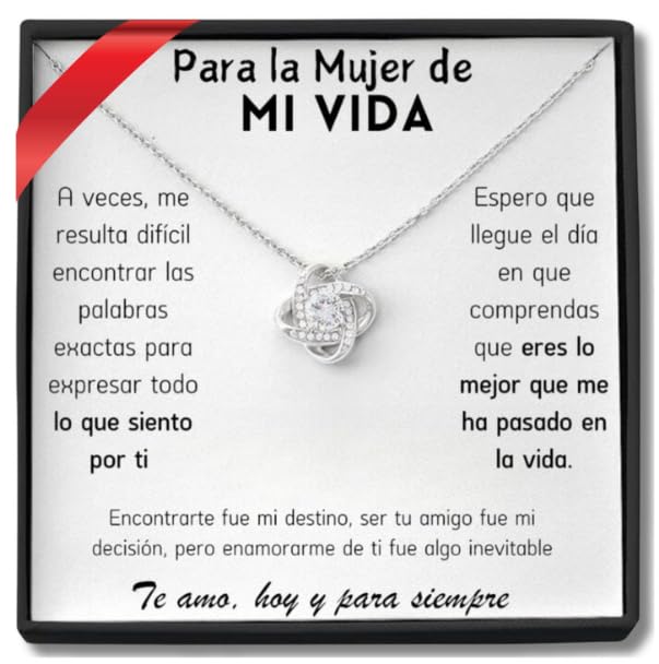 Regalos originales para mujer. Regalos para Novia Originales. Regalo Aniversario Pareja, Collar Cumpleaños Mujer, Colgante Para Mi Esposa, Romántico, Navidad, San Valentín, Enamorados