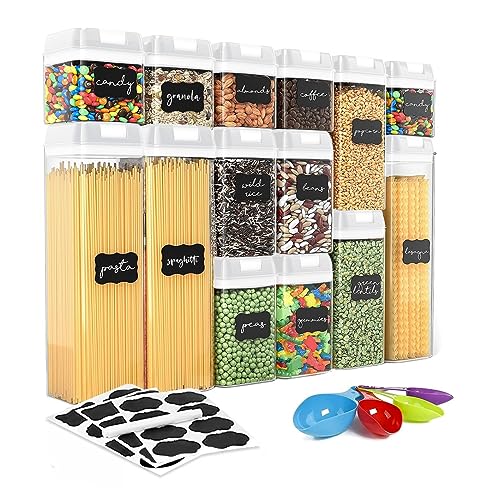 La Mejor Selección de Contenedores de Alimentos - 5 favoritos. 41 Raganet, Recipientes Herméticos de Plástico Premium Libres de BPA para Almacenamiento de Alimentos, con Tapas Fáciles de Abrir (Blanco, 14)