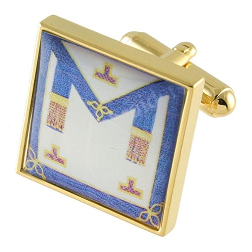 Gemelos masónicos de delantal provincial con bolsa de regalo detalles de alta precisión