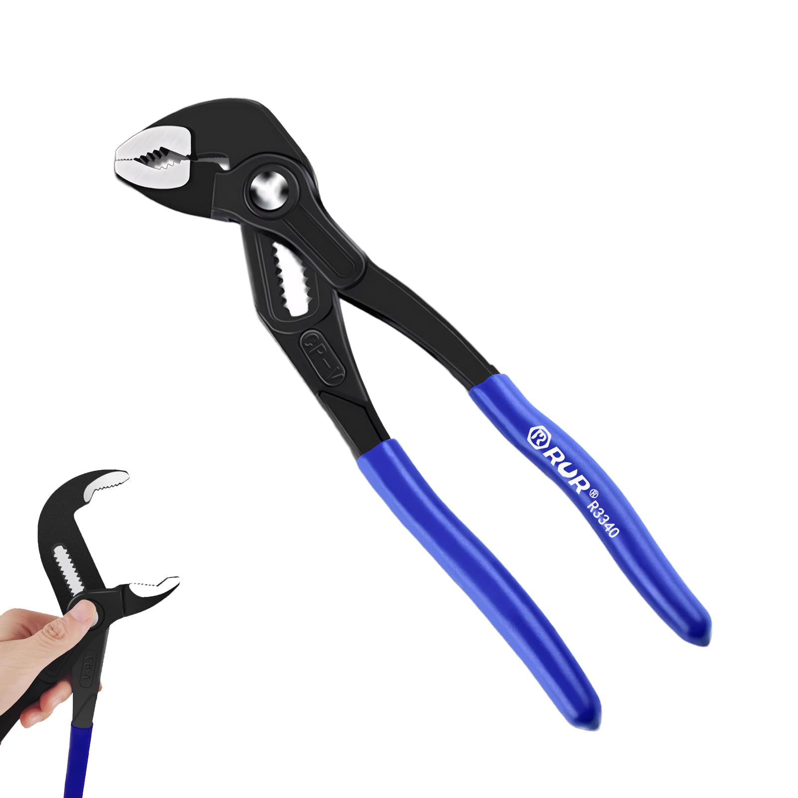 VINSPIRE Water Pump Pliers, 200mm Pliers Wrench, Max Jaw 68mm (Double), 35mm (Single),Quick Multi-Function Adjustable Wrench