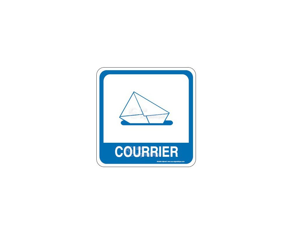 AUA SIGNALETIQUE - Plaque de Porte Courrier PVC Sign with Double Face Adhesive
