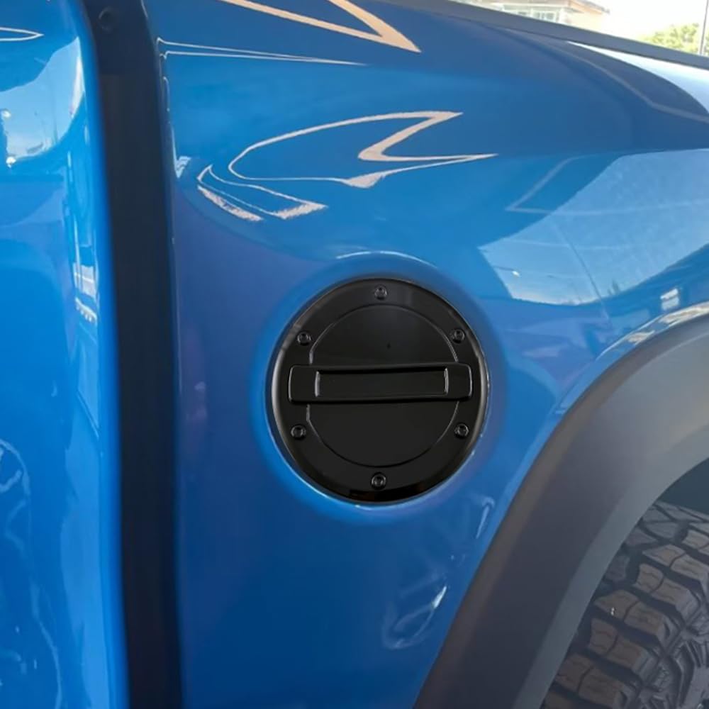 JIEOSDIN Car Accessories Exterior Gas Fuel Tank Cover Trims Compatible with Dodge RAM 1500 2024 2023 2022 2021 2020 2019 (Glossy Black) 1PC ABS