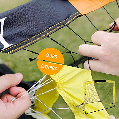 INTEY Soccer Goals, Set of 2- Size 6'x4' Portable Foldable Soccer Nets with Carry Bag for Games and Training for backyard for Kids and Teens - Thumbnail 2