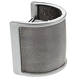 HAMPPLIES Filtro Pop Para Micrófono Saliva y Ruido Protector Metal Mesh Con Banda Elástica Ajustable Compatible Con Micrófonos De Grabación Streaming y Voz Portátil y Ligero