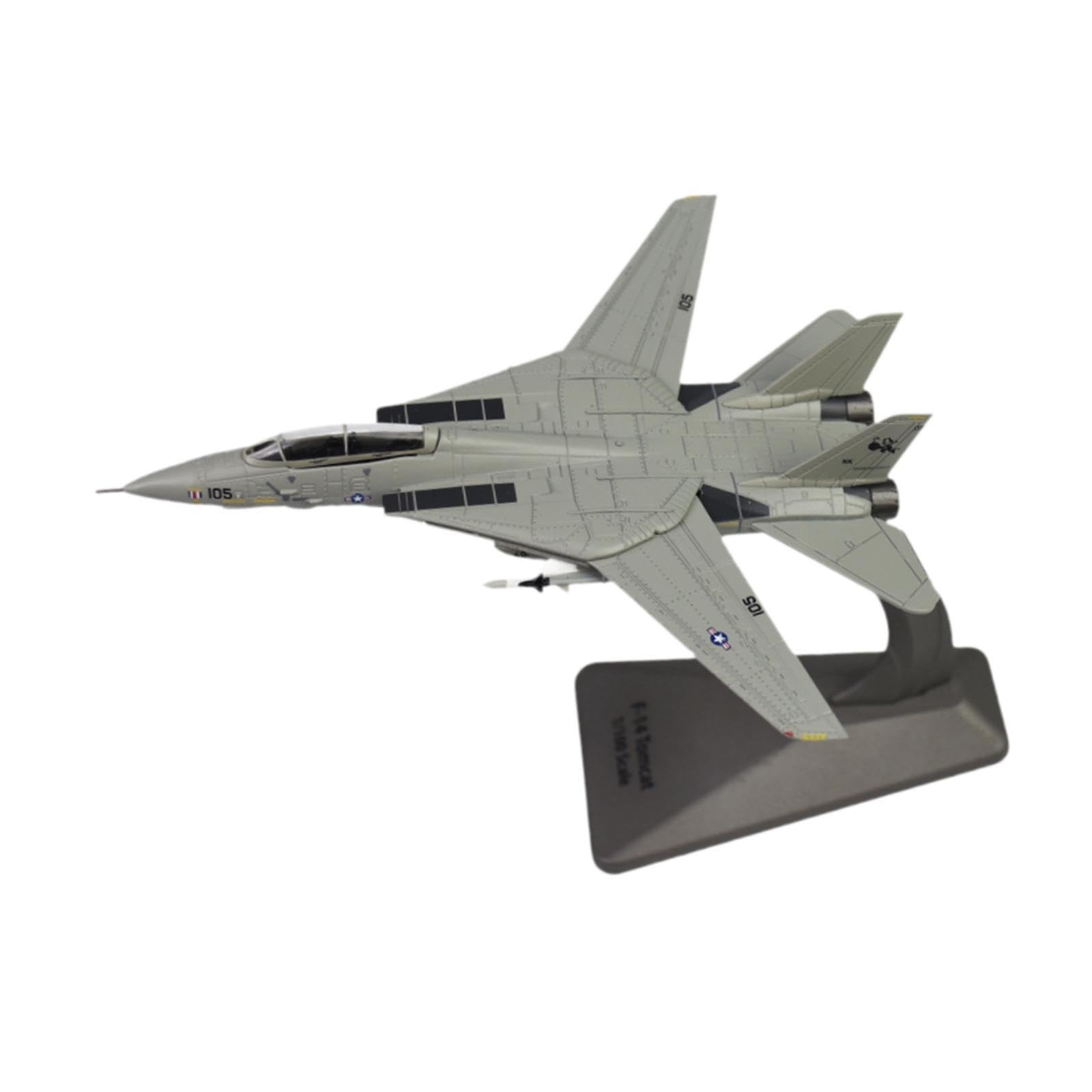 BEALIFE Modello di aereo da caccia F14D, espositore da collezione, elegante decorazione per gli appassionati di aviazione, decorazione per la casa, ornamento