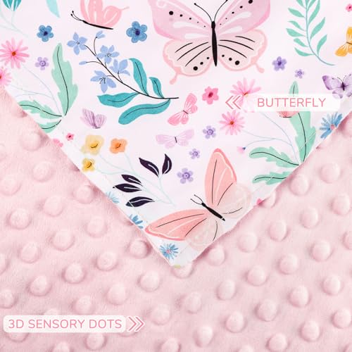 Image of Baby Car Seat Cover, Peekaboo Opening Car Seat Canopy for Baby Girls Boys, Mom Nursing Breastfeeding Covers, Blanket for Infant, Butterfly