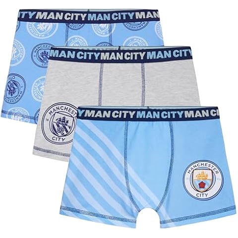 Manchester City Boys Boxer Shorts Pack of 3 Cover