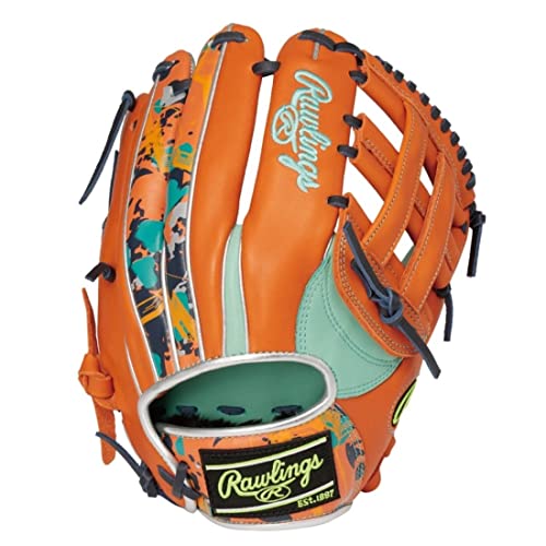 ローリングス 野球 大人用 軟式 HOH® CRUSH THE STONE  サイズ11.5 GR2HON64 ミント/オレンジ サイズ 右投げ用