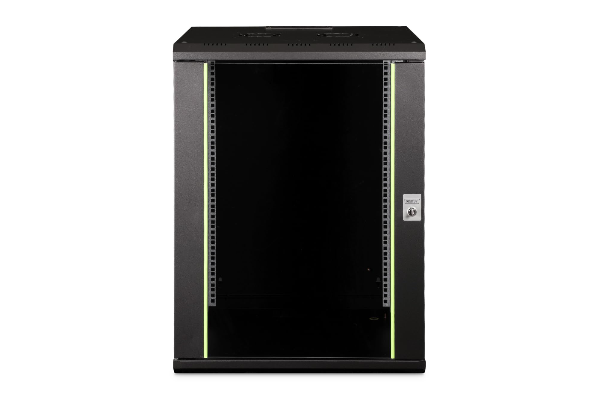 DIGITUS Armadio di rete 16U 19" Rack 600x600 mm Montaggio a parete Porta vetro IP20 Nero
