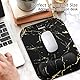 Gimars Mauspad mit Gelkissen, Ergonomisches Mousepad mit Handauflage, Gel Memory Foam Wasserdicht Mauspads mit Handgelenkauflage für Computer Laptop Offfice Heim, Marmor