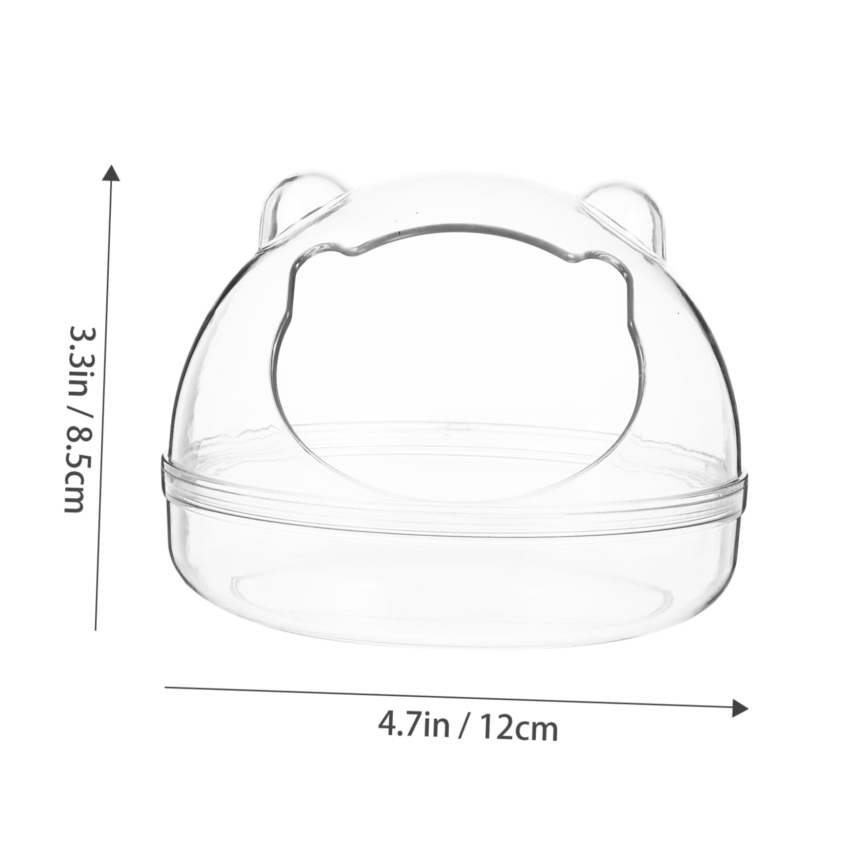 BESPORTBLE Transparent Hamster Bath Box Detachable Design Durable Pet Toilet Bath Basin for Guinea Pigs Hamsters Easy Hamster Cage Accessories