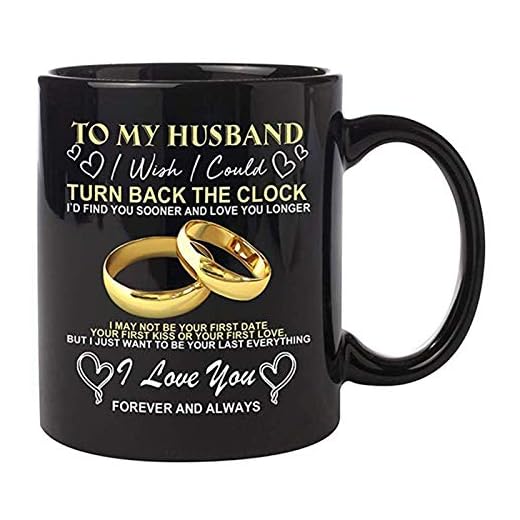 Bomoya To My Husband/Wife I Wish I Could Turn Back the Clock mugg för par bröllopsdag födelsedag kaffekopp 3,5 dl