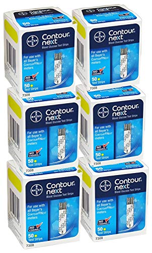 Contour-Next Bayer Contour Next Blood Glucose Test Strips, Pack of 6, 300 Strips