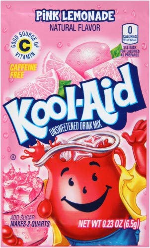 Kool-aid, Unsweetened Drink Mix, Pink Lemonade (Pack of 6)